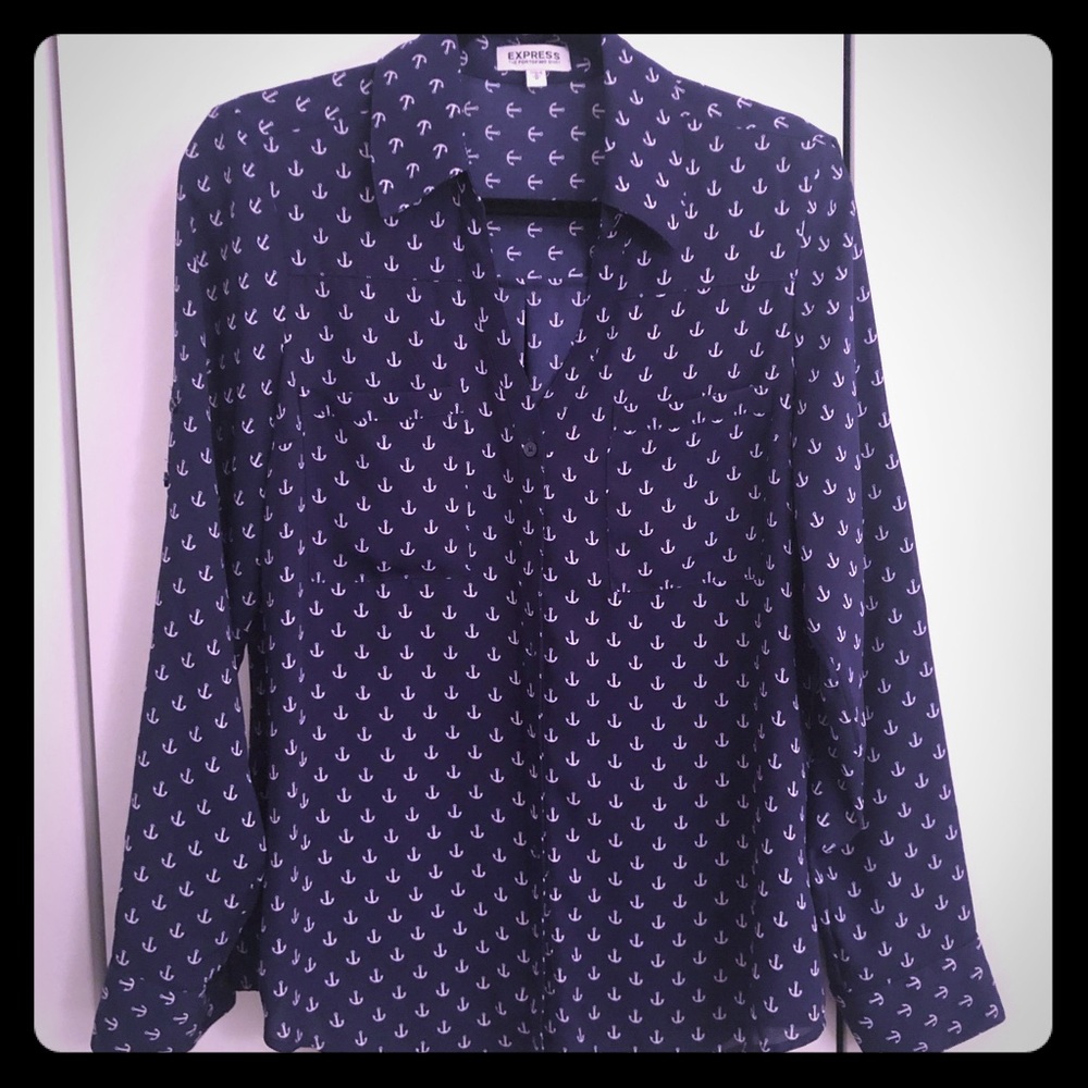 Express Portofino Shirt with White Anchors